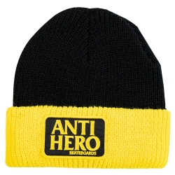 Anti-Hero Reserve Patch Black Yellow beanie