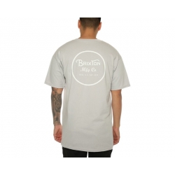 Brixton Wheeler II - Gray / White t-shirt