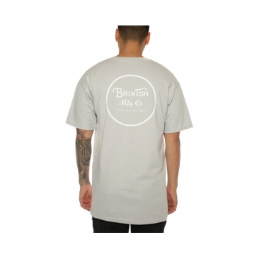 Brixton Wheeler II - Grey/White T-Shirt