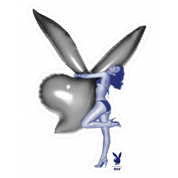 HUF Playboy Bunny Balloon Grey Sticker Skate