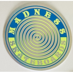 Madness Insane OG Round Blue Mirror sticker