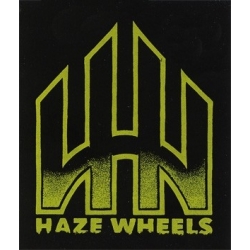Haze Wheels Black / Green Logo sticker
