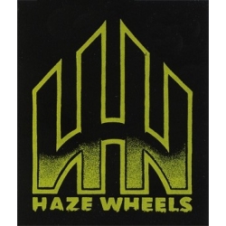 Haze Wheels Aufkleber Schwarz / Grünes Logo 