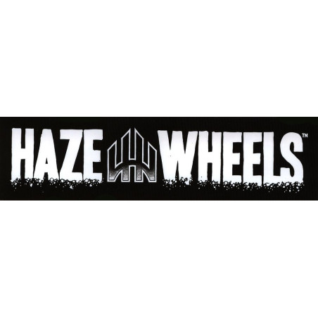 Adesivo Haze Wheels Barra con logo nera / bianca